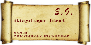 Stiegelmayer Imbert névjegykártya